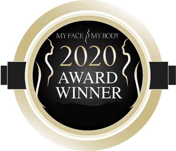my face my body 2020 award winner badge for white hill clinic sydney medispa